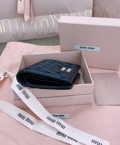Replica Miu Miu Pocket Wallet Black - affordable luxury replica bag
