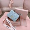Fake Miu Miu Pocket Wallet Light Blue - designer handbag clone