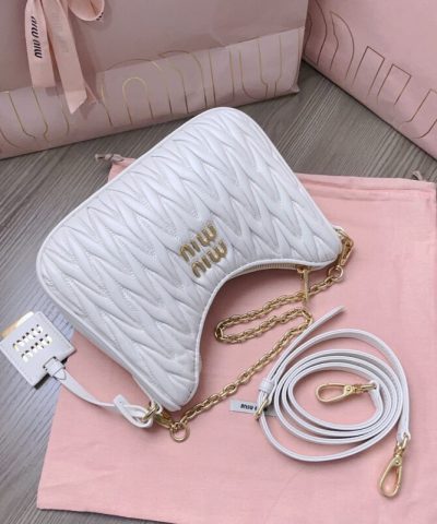 Fake Miu Miu Matelassé White - high-quality designer bag dupe