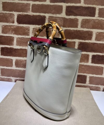 Fake Gucci Diana Medium Tote Bag White - designer handbag clone