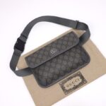 Réplica Gucci Ophidia GG Cintura pequeña Gris