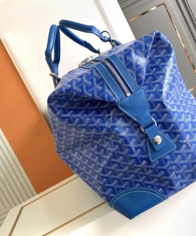 Fake Goyard Bowling 55 Bag Blue - high-quality designer bag dupe