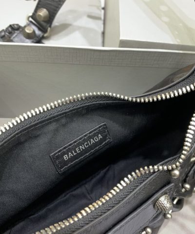 Replica Balenciaga Le Cagole Black Silver - ultra-realistic fake purse