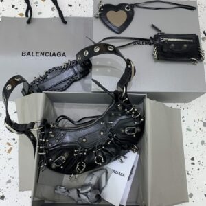 Replica Balenciaga Le Cagole Black Silver - high-end replica designer purse