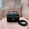 Fake Miu Miu Cosmetic Bag Black - high-end replica designer purse