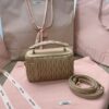 Fake Miu Miu Cosmetic Bag Milk Tea - 1:1 premium replica handbag