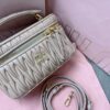 Fake Miu Miu Cosmetic Bag Beige - high-end replica designer purse