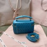 Replica Miu Miu Cosmetic Bag Blue - affordable luxury replica bag