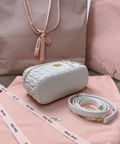 Fake Miu Miu Cosmetic Bag White - ultra-realistic fake purse