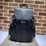 Replica Gucci Medium Backpack Full Black - elite factory replica handbag