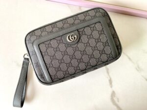 Replica Gucci Ophidia GG Clutch Grey - elite factory replica handbag