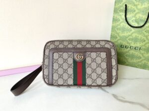 Replica Gucci Ophidia GG Clutch Beige - best quality fake designer bag