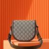 Replica Gucci Horsebit 1995 Semi – Circular Canvas - 1:1 premium replica handbag