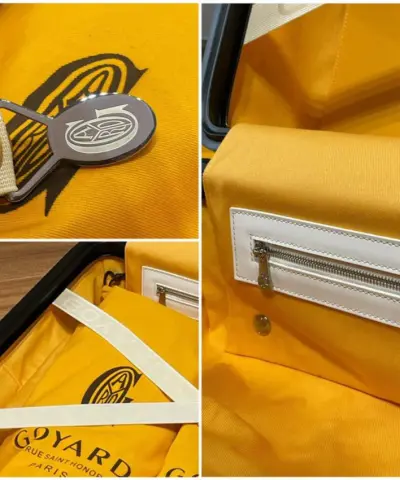 Replica Goyard Bourget Travel Suitcase White - high-quality designer bag dupe