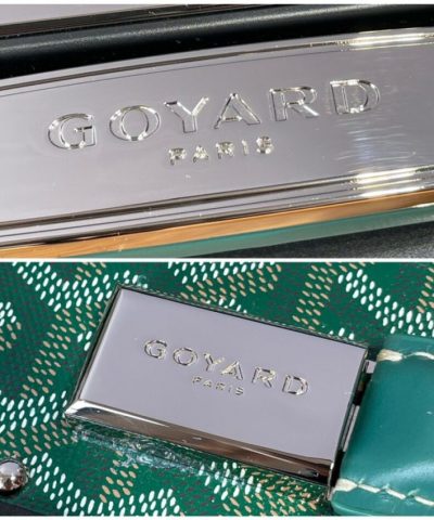 Fake Goyard Bourget Travel Suitcase Green - high-quality designer bag dupe