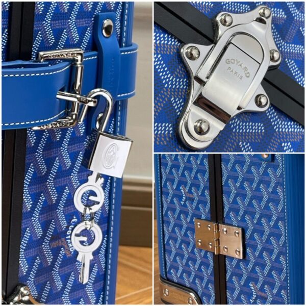 Goyard  Bourget Travel Suitcase Blue - Image 2