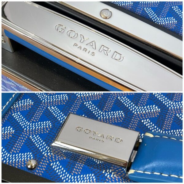 Goyard  Bourget Travel Suitcase Blue - Image 3