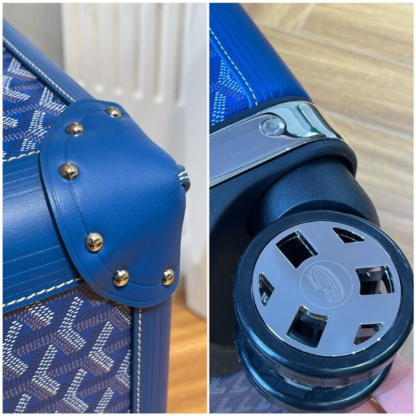 Goyard  Bourget Travel Suitcase Blue - Image 6