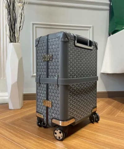 Replica Goyard Bourget Travel Suitcase Grey - high-end replica designer purse