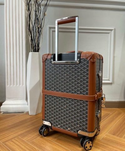 Replica Goyard  Bourget Travel Suitcase Brown - affordable designer bags