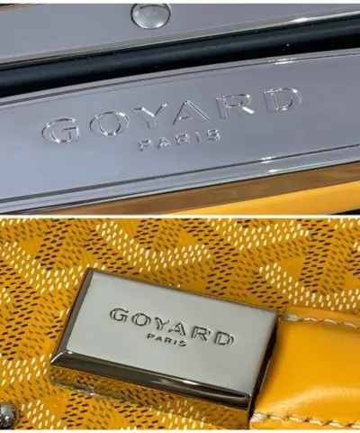Replica Goyard Bourget Travel Suitcase Yellow - ultra-realistic fake purse