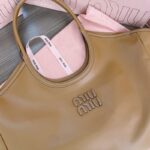 Replica Miu Miu Ivy Tote Brown