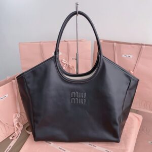 Fake Miu Miu Ivy Tote Black - 1:1 premium replica handbag