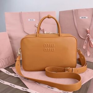 Replica Miu Miu Arcadie Light Brown - ultra-realistic fake purse