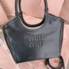 Fake Miu Miu Ivy Small Tote Black - affordable luxury replica bag