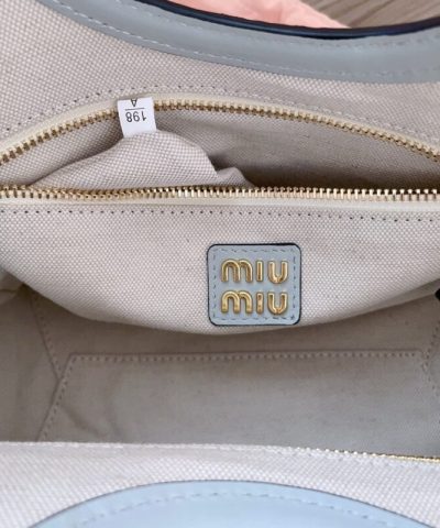 Fake Miu Miu Ivy Small Tote Grey - designer handbag clone
