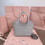 Réplica Miu Miu Ivy Bolso Tote Pequeño Gris