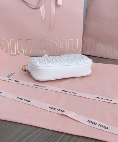 Fake Miu Miu Clutch White - high-end replica designer purse