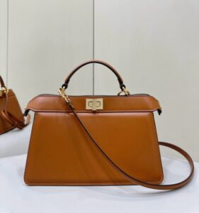 Fake Fendi Peekaboo Large Brown - 1:1 premium replica handbag