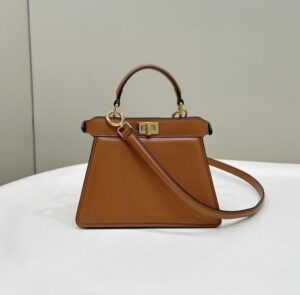 Fake Fendi Peekaboo Mini Brown - premium superclone handbag