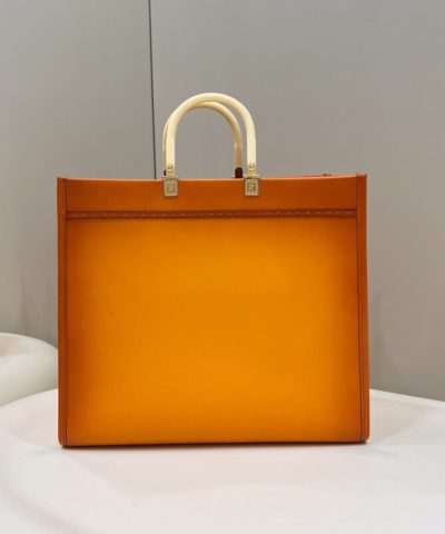 Replica Fendi Peekaboo Tote Orange - best quality fake designer bag