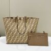 Fake Fendi Two Side Small Tote Beige - high-end replica designer purse