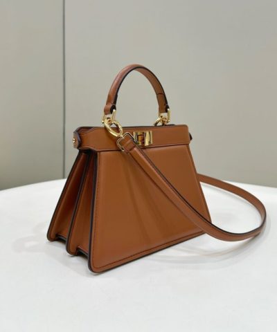 Fake Fendi Peekaboo Mini Brown - premium superclone handbag