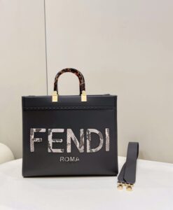 Fake Fendi Sunshine Tote Dark Grey - best quality fake designer bag