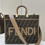 Replica Fendi Sunshine Tote Brown Monogram