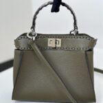Replica Fendi Peekaboo Small Dark Grey - top-grade luxury bag dupe