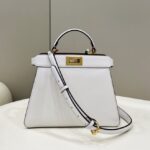 Replica Fendi Peekaboo Medium White - elite factory replica handbag