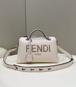 Fake Fendi By The Way Boston Beige - 1:1 premium replica handbag