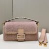 Fake Fendi Baguette Pink Wool - best quality fake designer bag
