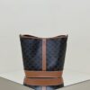 Fake Celine Triomphe Bucket Brown - affordable luxury replica bag
