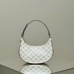 Replica Celine Triomphe Moon Bag White - high-end replica designer purse