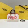Fake Fendi By The Way Boston Red White - high-end replica designer purse