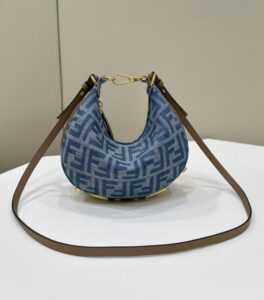 Fake Fendi Fendigraphy Small Denim Blue - high-quality designer bag dupe