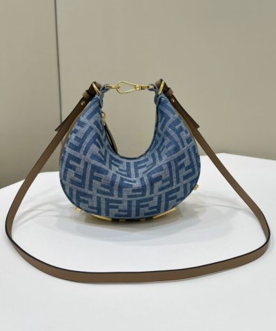 Fake Fendi Fendigraphy Small Denim Blue - high-quality designer bag dupe