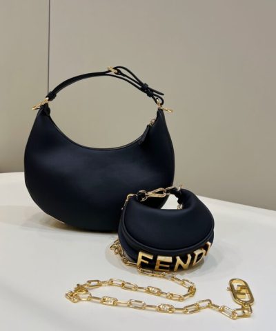 Fake Fendi Fendigraphy Large Black - high-quality designer bag dupe