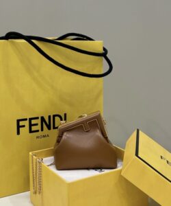 Fake Fendi First Mini Brown - elite factory replica handbag